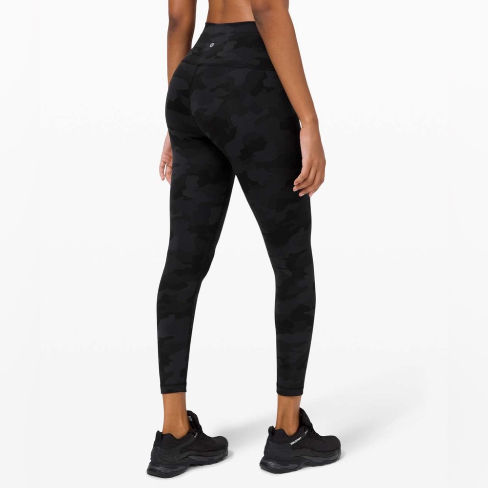 Lululemon Black Camo Wunder Train Pant 25” 4
